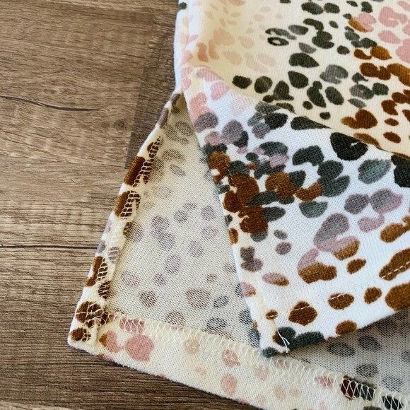 Zac & Rachel knit pants multicolor dots wide leg relax pants size M - Picture 5 of 8